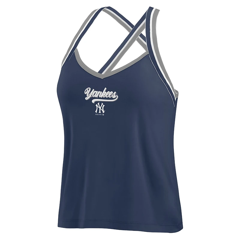 WEAR by Erin Andrews New York Yankees Cross Strap Tank Top