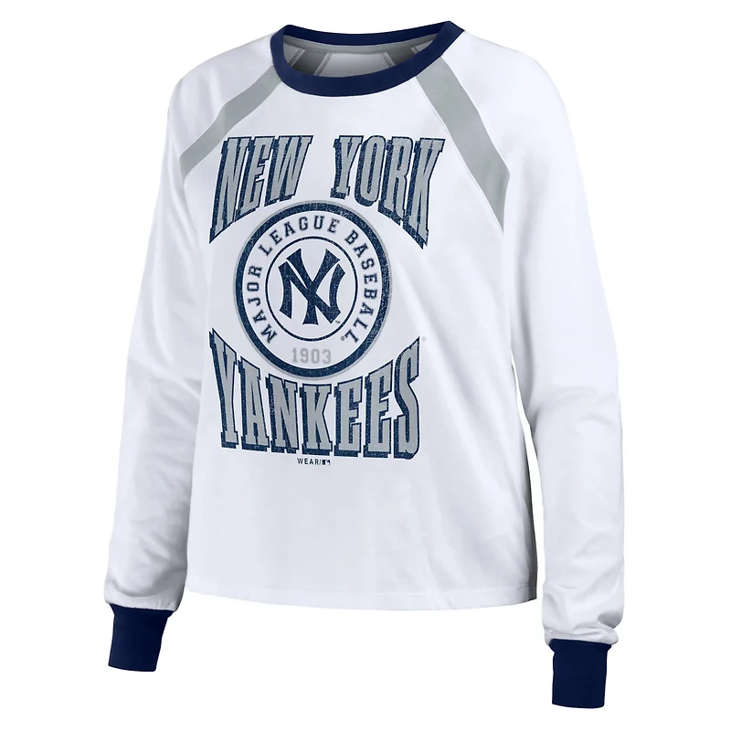 WEAR by Erin Andrews New York Yankees Raglan Long Sleeve T-Shirt