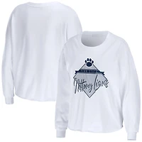 WEAR by Erin Andrews Penn State Nittany Lions Diamond Long Sleeve Cropped T-Shirt