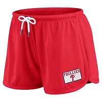 WEAR by Erin Andrews Philadelphia Phillies Heavy Rugby Jersey Cropped Long Sleeve T-Shirt  Shorts Lounge Set