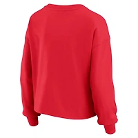 WEAR by Erin Andrews Philadelphia Phillies Heavy Rugby Jersey Cropped Long Sleeve T-Shirt  Shorts Lounge Set