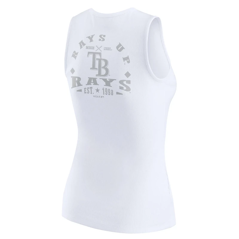 WEAR by Erin Andrews Tampa Bay Rays Rib-Knit Henley Tank Top