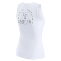 WEAR by Erin Andrews Texas Rangers Rib-Knit Henley Tank Top