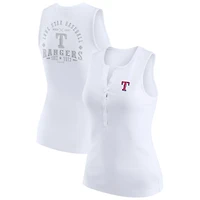 WEAR by Erin Andrews Texas Rangers Rib-Knit Henley Tank Top