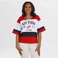 WEAR by Erin Andrews White Detroit Wings Jersey Style Tee