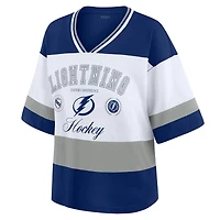 WEAR by Erin Andrews White Tampa Bay Lightning Jersey Style Tee