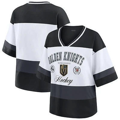 WEAR by Erin Andrews White Vegas Golden Knights Jersey Style Tee