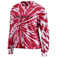 WEAR by Erin Andrews Wisconsin Badgers Tie-Dye Long Sleeve T-Shirt