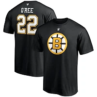 Willie O'Ree Boston Bruins Authentic Stack Retired Player Name  Number T-Shirt
