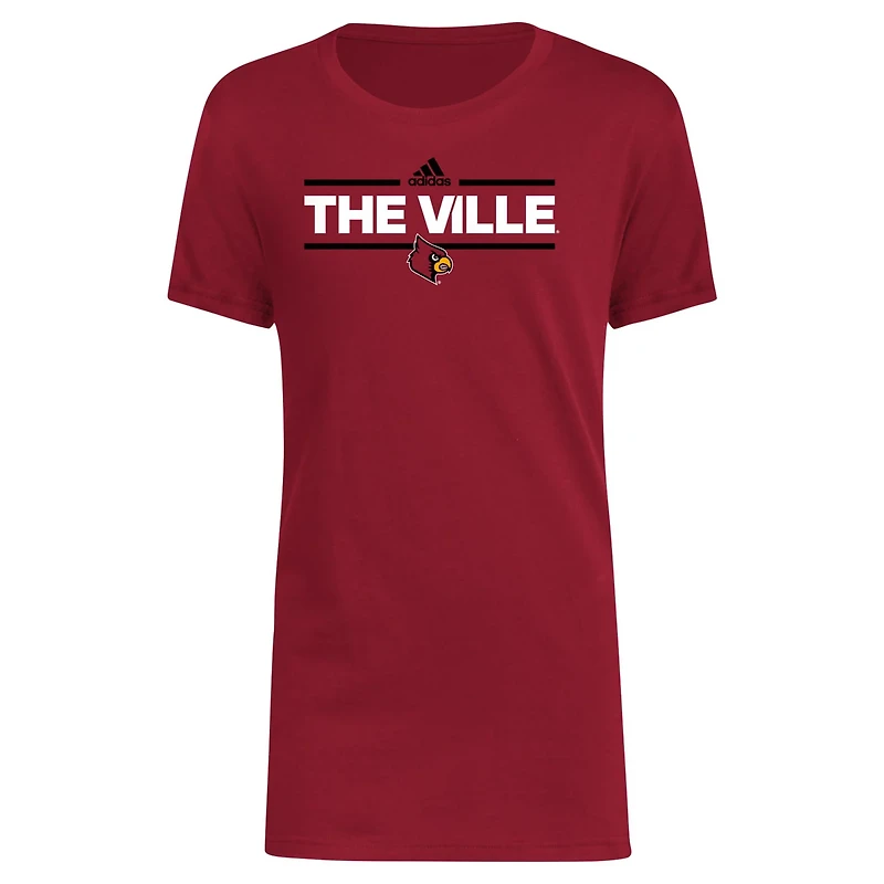 Youth adidas Louisville Cardinals Basic Dassler T-Shirt