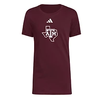 Youth adidas Texas AM Aggies 2023 Sideline Locker Room Logo Fresh T-Shirt