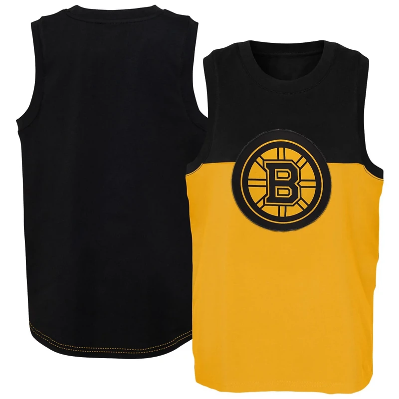 Youth Black Boston Bruins Revitalize Tank Top