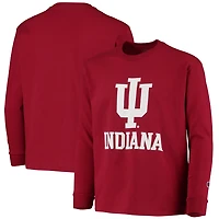 Youth Champion Indiana Hoosiers Lockup Long Sleeve T-Shirt