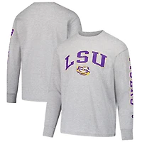 Youth Champion LSU Tigers Distressed Arch Over Logo Long Sleeve T-Shirt
