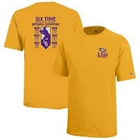 Youth Champion LSU Tigers Six-Time Baseball National Champions T-Shirt
