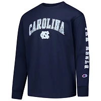 Youth Champion North Carolina Tar Heels Distressed Arch Over Logo Long Sleeve T-Shirt