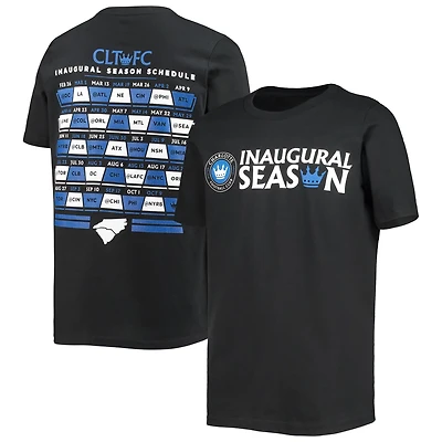 Youth Charlotte FC Inaugural Schedule T-Shirt