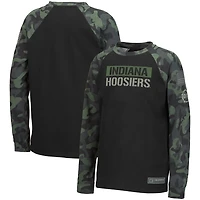 Youth Colosseum /Camo Indiana Hoosiers OHT Military Appreciation Raglan Long Sleeve T-Shirt