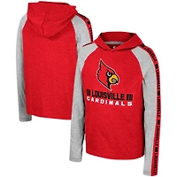 Youth Colosseum Louisville Cardinals Ned Raglan Long Sleeve Hooded T-Shirt