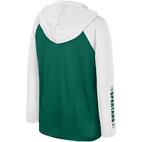 Youth Colosseum Michigan State Spartans Eddie Multi-Hit Raglan Long Sleeve Hoodie T-Shirt