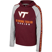 Youth Colosseum Virginia Tech Hokies Ned Raglan Long Sleeve Hooded T-Shirt