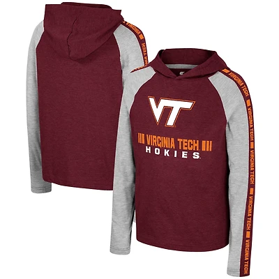 Youth Colosseum Virginia Tech Hokies Ned Raglan Long Sleeve Hooded T-Shirt