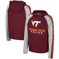 Youth Colosseum Virginia Tech Hokies Ned Raglan Long Sleeve Hooded T-Shirt