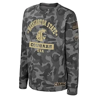 Youth Colosseum Washington State Cougars OHT Military Appreciation Dark Star Long Sleeve T-Shirt