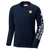 Youth Columbia Houston Astros Terminal Tackle Long Sleeve T-Shirt
