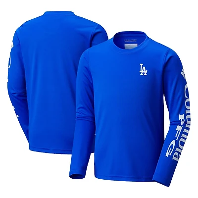 Youth Columbia Los Angeles Dodgers Terminal Tackle Long Sleeve T-Shirt