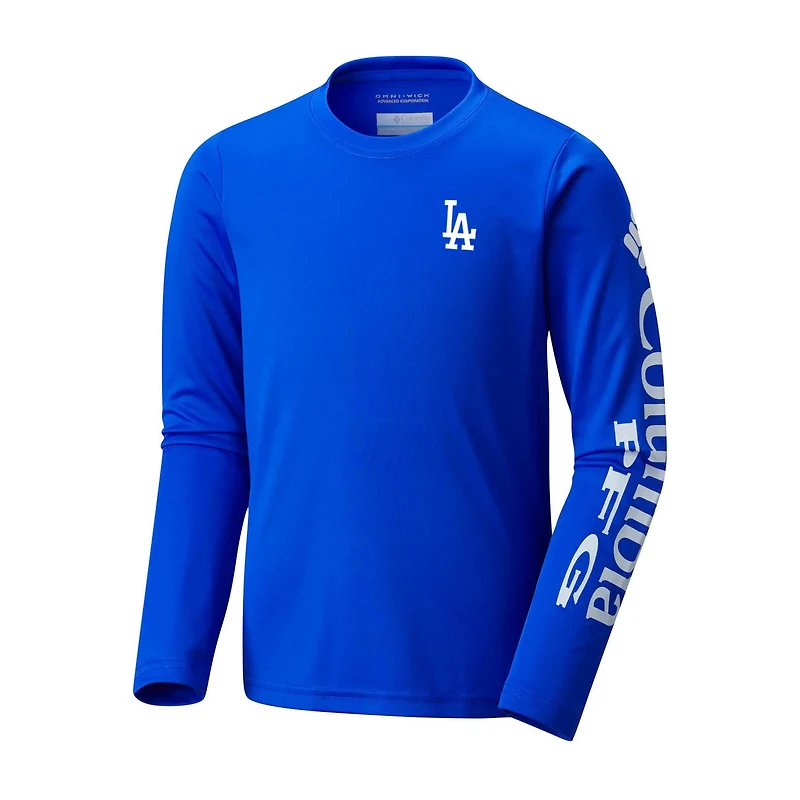 Youth Columbia Los Angeles Dodgers Terminal Tackle Long Sleeve T-Shirt