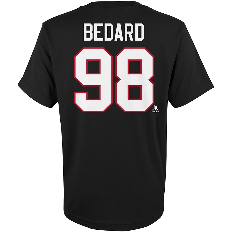 Youth Connor Bedard Chicago hawks Player Name  Number T-Shirt