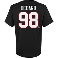 Youth Connor Bedard Chicago hawks Player Name  Number T-Shirt