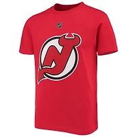 Youth Jack Hughes New Jersey Devils Player Name  Number T-Shirt