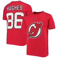 Youth Jack Hughes New Jersey Devils Player Name  Number T-Shirt