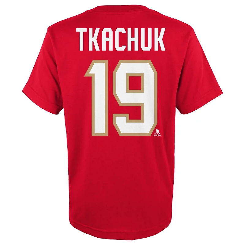 Youth Matthew Tkachuk Florida Panthers Player Name  Number T-Shirt