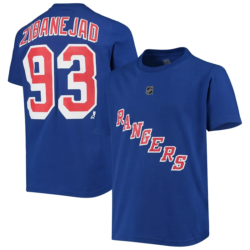 Youth Mika Zibanejad New York Rangers Player Name Number T-Shirt