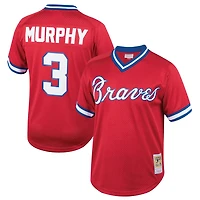 Youth Mitchell  Ness Dale Murphy Atlanta Braves Cooperstown Collection Mesh Batting Practice Jersey