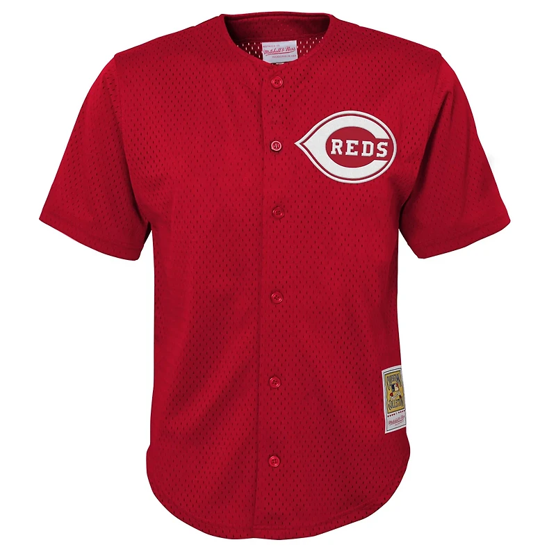Youth Mitchell Ness Deion Sanders Cincinnati s Cooperstown Mesh Batting Practice Jersey