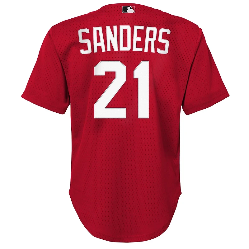 Youth Mitchell Ness Deion Sanders Cincinnati s Cooperstown Mesh Batting Practice Jersey