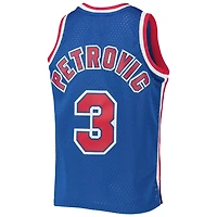 Youth Mitchell  Ness Drazen Petrovic New Jersey Nets 1992 93 Hardwood Classics Swingman