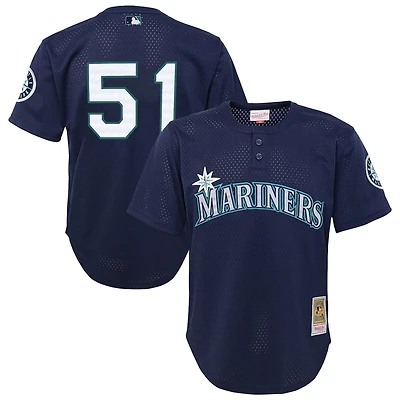 Youth Mitchell Ness Ichiro Suzuki Seattle Mariners Cooperstown Collection Mesh Batting Practice Jersey