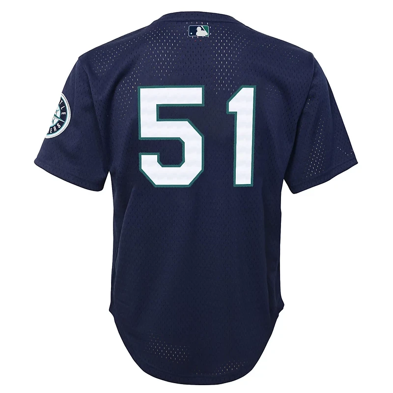 Youth Mitchell  Ness Ichiro Suzuki Seattle Mariners Cooperstown Collection Mesh Batting Practice Jersey