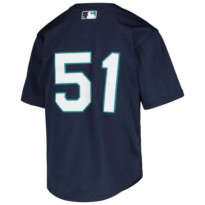 Youth Mitchell Ness Ichiro Suzuki Seattle Mariners Cooperstown Collection Mesh Batting Practice Jersey