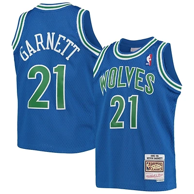 Youth Mitchell  Ness Kevin Garnett Minnesota Timberwolves 1995-96 Hardwood Classics Swingman Jersey