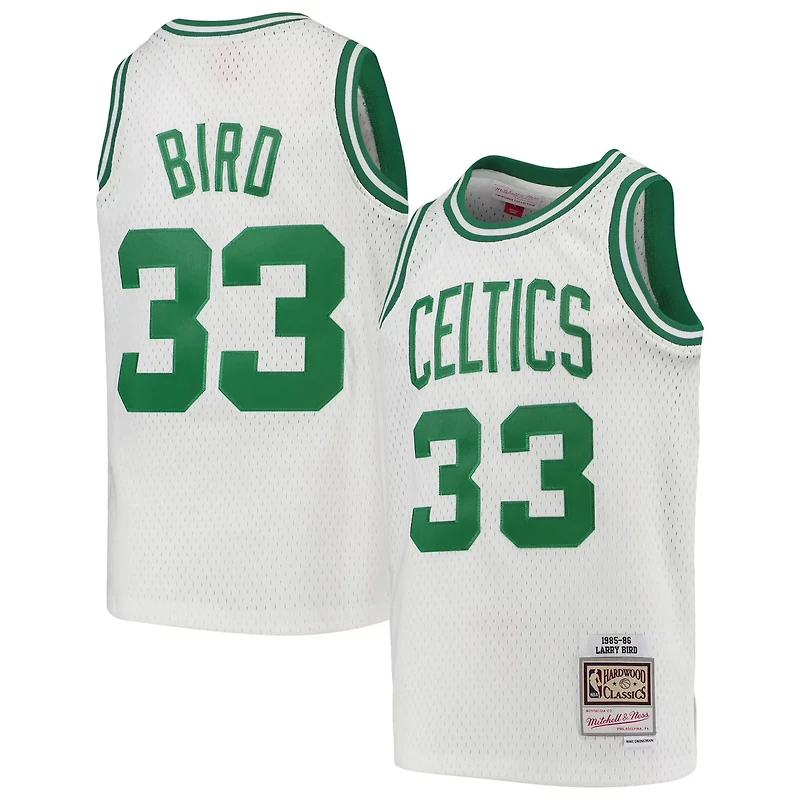 Youth Mitchell Ness Larry Bird Boston Celtics 1985-86 Hardwood Classics Swingman Throwback Jersey