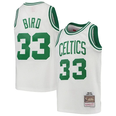 Youth Mitchell  Ness Larry Bird Boston Celtics 1985-86 Hardwood Classics Swingman Throwback Jersey