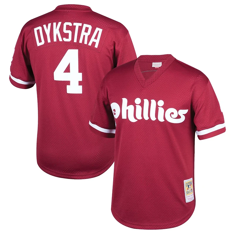 Youth Mitchell Ness Lenny Dykstra Philadelphia Phillies Cooperstown Collection Mesh Batting Practice Jersey