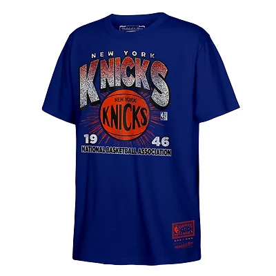 Youth Mitchell  Ness New York Knicks Hardwood Classics Vintage Hoopster T-Shirt