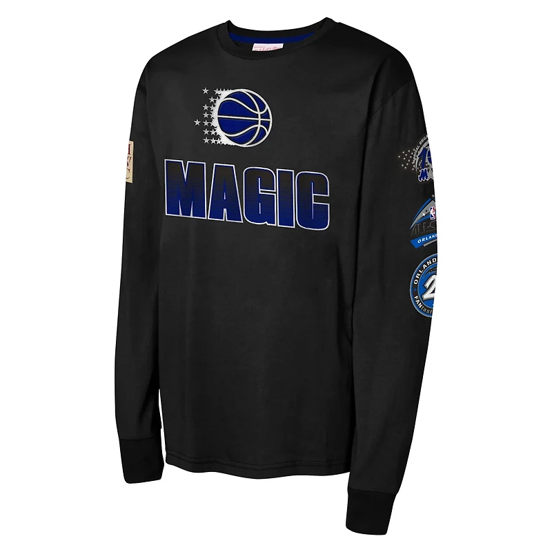 Youth Mitchell  Ness Orlando Magic Hardwood Classics All Over Long Sleeve T-Shirt